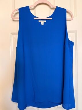 Cato Sleeveless Scoop Neck Camisole in Bright Blue